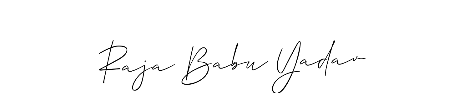 Design your own signature with our free online signature maker. With this signature software, you can create a handwritten (Allison_Script) signature for name Raja Babu Yadav. Raja Babu Yadav signature style 2 images and pictures png
