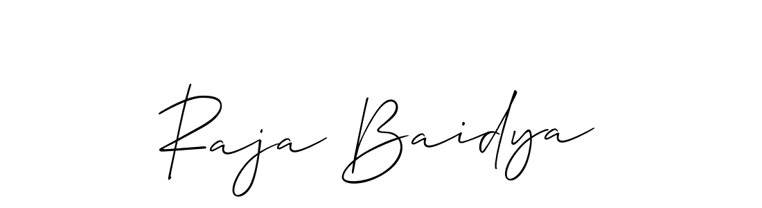 You should practise on your own different ways (Allison_Script) to write your name (Raja Baidya) in signature. don't let someone else do it for you. Raja Baidya signature style 2 images and pictures png