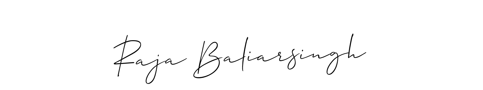 How to make Raja Baliarsingh name signature. Use Allison_Script style for creating short signs online. This is the latest handwritten sign. Raja Baliarsingh signature style 2 images and pictures png