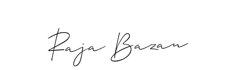 Design your own signature with our free online signature maker. With this signature software, you can create a handwritten (Allison_Script) signature for name Raja Bazan. Raja Bazan signature style 2 images and pictures png