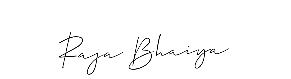 It looks lik you need a new signature style for name Raja Bhaiya. Design unique handwritten (Allison_Script) signature with our free signature maker in just a few clicks. Raja Bhaiya signature style 2 images and pictures png