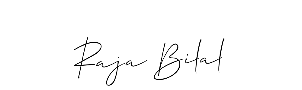 Allison_Script is a professional signature style that is perfect for those who want to add a touch of class to their signature. It is also a great choice for those who want to make their signature more unique. Get Raja Bilal name to fancy signature for free. Raja Bilal signature style 2 images and pictures png