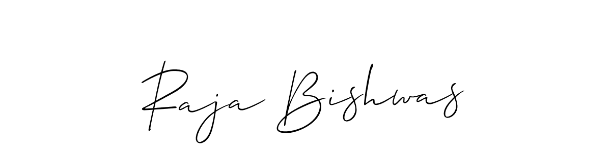 How to make Raja Bishwas name signature. Use Allison_Script style for creating short signs online. This is the latest handwritten sign. Raja Bishwas signature style 2 images and pictures png