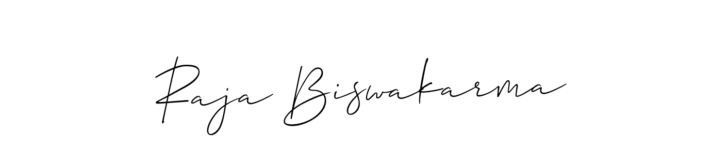 Also we have Raja Biswakarma name is the best signature style. Create professional handwritten signature collection using Allison_Script autograph style. Raja Biswakarma signature style 2 images and pictures png