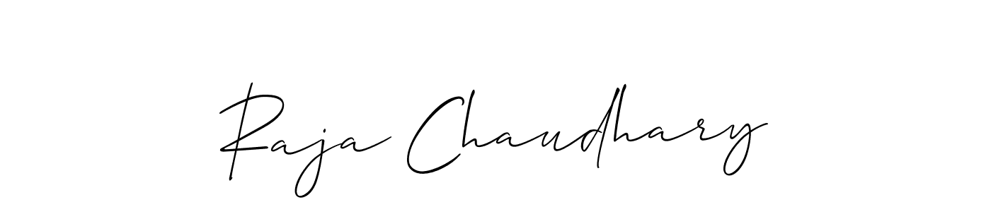 Raja Chaudhary stylish signature style. Best Handwritten Sign (Allison_Script) for my name. Handwritten Signature Collection Ideas for my name Raja Chaudhary. Raja Chaudhary signature style 2 images and pictures png