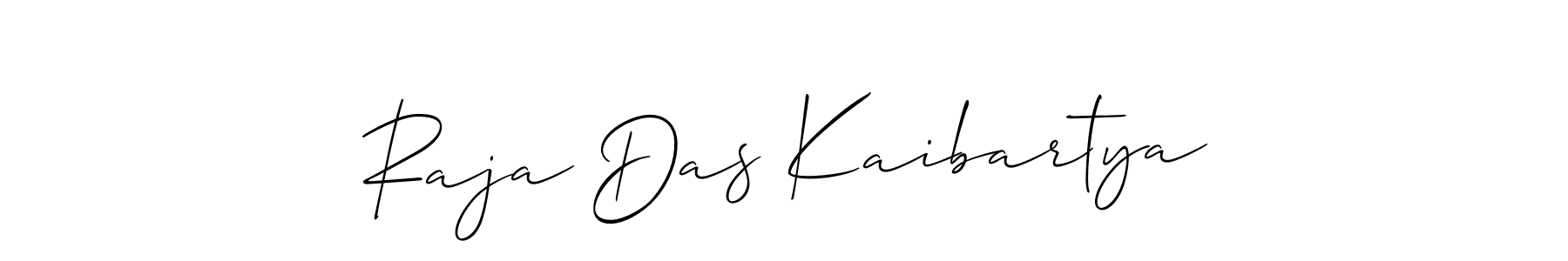 Create a beautiful signature design for name Raja Das Kaibartya. With this signature (Allison_Script) fonts, you can make a handwritten signature for free. Raja Das Kaibartya signature style 2 images and pictures png