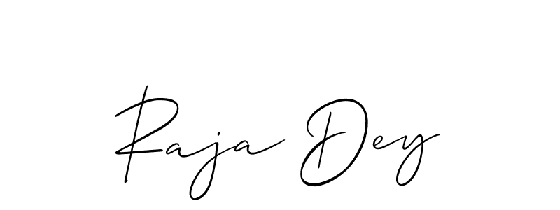 if you are searching for the best signature style for your name Raja Dey. so please give up your signature search. here we have designed multiple signature styles  using Allison_Script. Raja Dey signature style 2 images and pictures png