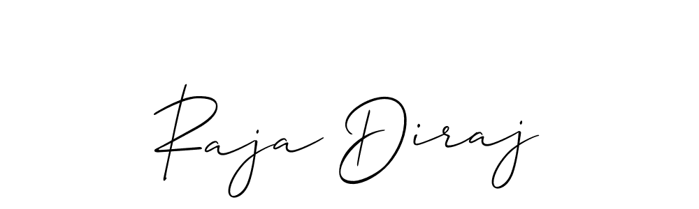 How to make Raja Diraj name signature. Use Allison_Script style for creating short signs online. This is the latest handwritten sign. Raja Diraj signature style 2 images and pictures png