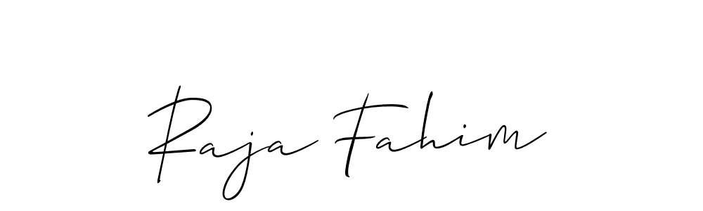 Create a beautiful signature design for name Raja Fahim. With this signature (Allison_Script) fonts, you can make a handwritten signature for free. Raja Fahim signature style 2 images and pictures png