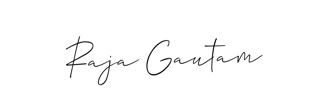 How to Draw Raja Gautam signature style? Allison_Script is a latest design signature styles for name Raja Gautam. Raja Gautam signature style 2 images and pictures png