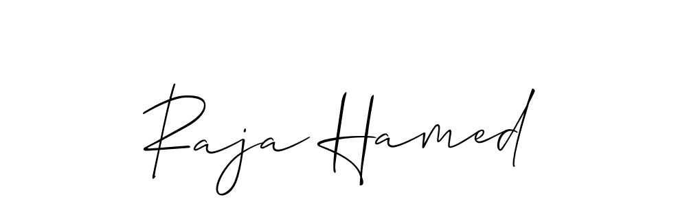 Also we have Raja Hamed name is the best signature style. Create professional handwritten signature collection using Allison_Script autograph style. Raja Hamed signature style 2 images and pictures png