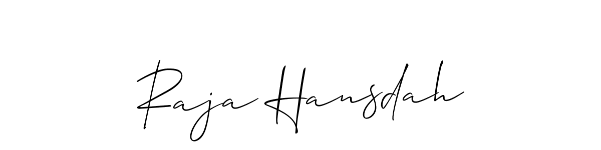 You can use this online signature creator to create a handwritten signature for the name Raja Hansdah. This is the best online autograph maker. Raja Hansdah signature style 2 images and pictures png