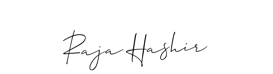 How to make Raja Hashir name signature. Use Allison_Script style for creating short signs online. This is the latest handwritten sign. Raja Hashir signature style 2 images and pictures png