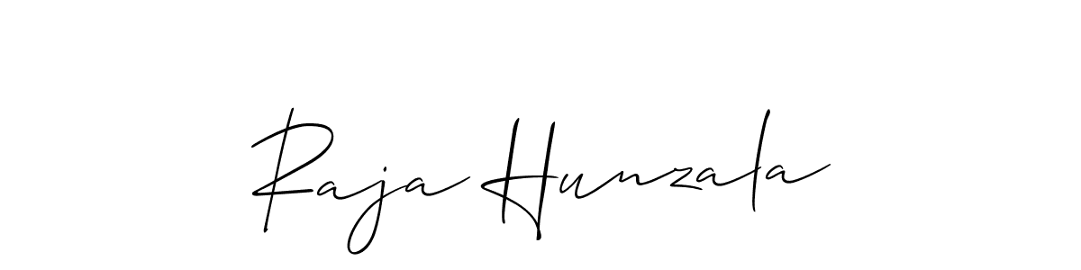 Also we have Raja Hunzala name is the best signature style. Create professional handwritten signature collection using Allison_Script autograph style. Raja Hunzala signature style 2 images and pictures png