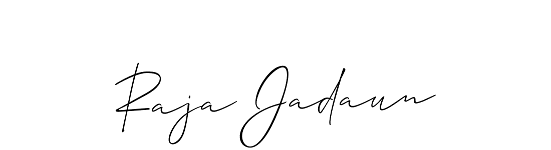 Raja Jadaun stylish signature style. Best Handwritten Sign (Allison_Script) for my name. Handwritten Signature Collection Ideas for my name Raja Jadaun. Raja Jadaun signature style 2 images and pictures png