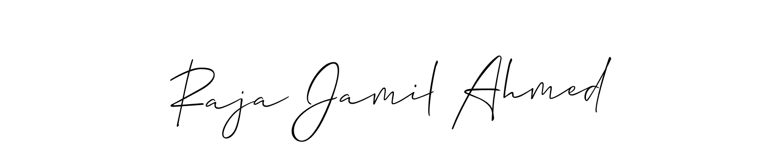 Also we have Raja Jamil Ahmed name is the best signature style. Create professional handwritten signature collection using Allison_Script autograph style. Raja Jamil Ahmed signature style 2 images and pictures png