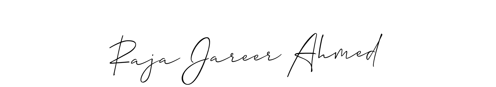 Design your own signature with our free online signature maker. With this signature software, you can create a handwritten (Allison_Script) signature for name Raja Jareer Ahmed. Raja Jareer Ahmed signature style 2 images and pictures png