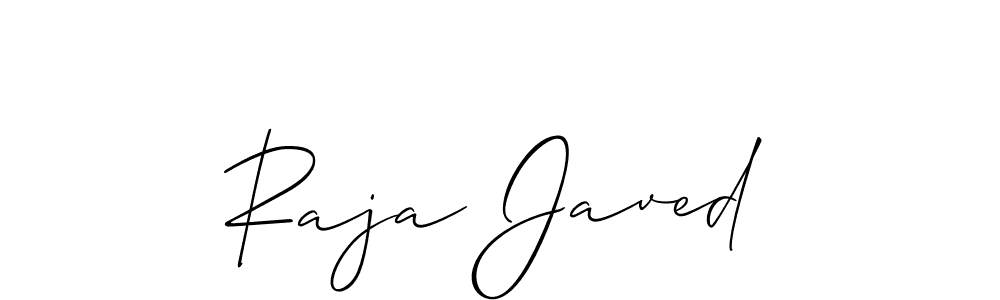 Design your own signature with our free online signature maker. With this signature software, you can create a handwritten (Allison_Script) signature for name Raja Javed. Raja Javed signature style 2 images and pictures png