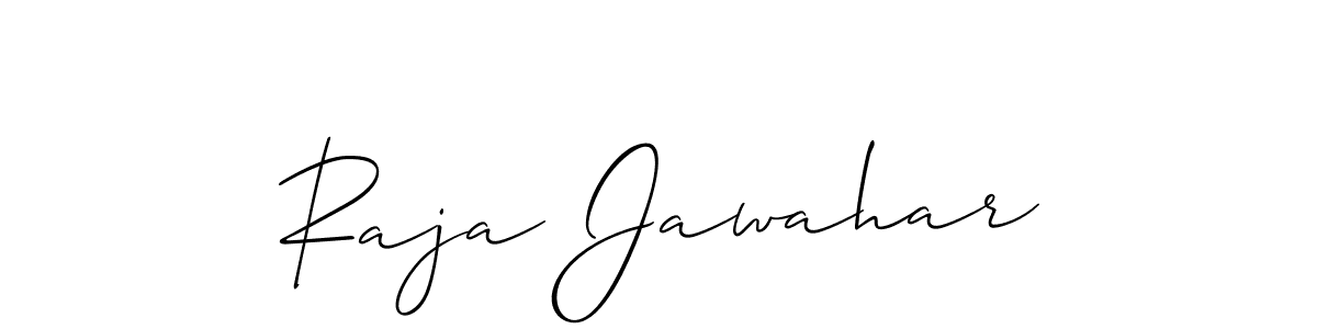How to make Raja Jawahar signature? Allison_Script is a professional autograph style. Create handwritten signature for Raja Jawahar name. Raja Jawahar signature style 2 images and pictures png