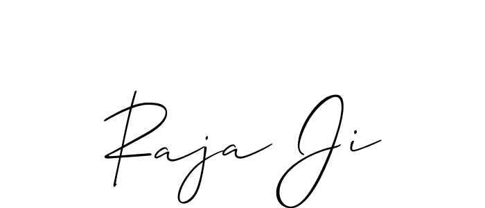 Raja Ji stylish signature style. Best Handwritten Sign (Allison_Script) for my name. Handwritten Signature Collection Ideas for my name Raja Ji. Raja Ji signature style 2 images and pictures png
