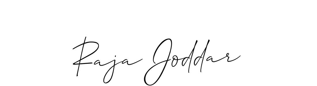 Make a beautiful signature design for name Raja Joddar. With this signature (Allison_Script) style, you can create a handwritten signature for free. Raja Joddar signature style 2 images and pictures png