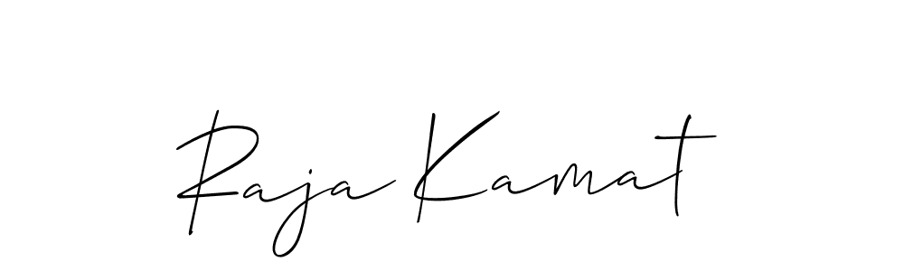 It looks lik you need a new signature style for name Raja Kamat. Design unique handwritten (Allison_Script) signature with our free signature maker in just a few clicks. Raja Kamat signature style 2 images and pictures png