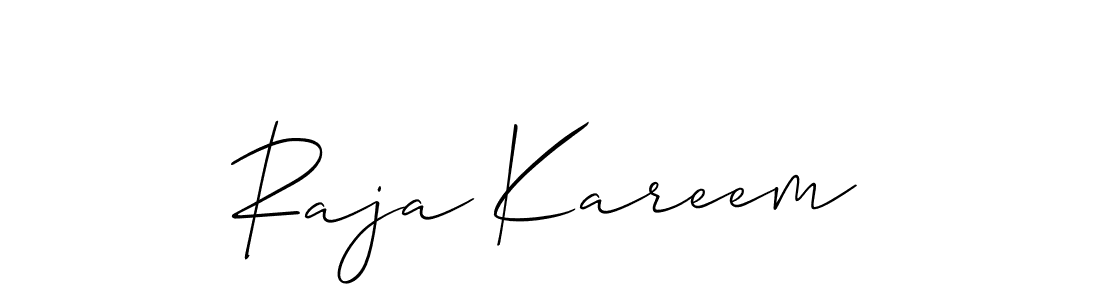 Raja Kareem stylish signature style. Best Handwritten Sign (Allison_Script) for my name. Handwritten Signature Collection Ideas for my name Raja Kareem. Raja Kareem signature style 2 images and pictures png