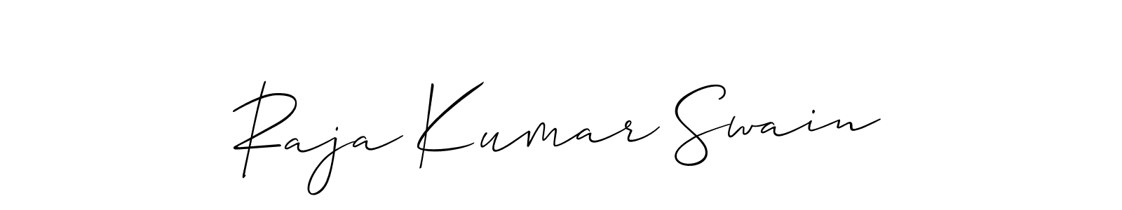 It looks lik you need a new signature style for name Raja Kumar Swain. Design unique handwritten (Allison_Script) signature with our free signature maker in just a few clicks. Raja Kumar Swain signature style 2 images and pictures png