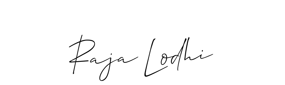 How to Draw Raja Lodhi signature style? Allison_Script is a latest design signature styles for name Raja Lodhi. Raja Lodhi signature style 2 images and pictures png