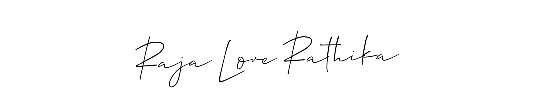 Best and Professional Signature Style for Raja Love Rathika. Allison_Script Best Signature Style Collection. Raja Love Rathika signature style 2 images and pictures png