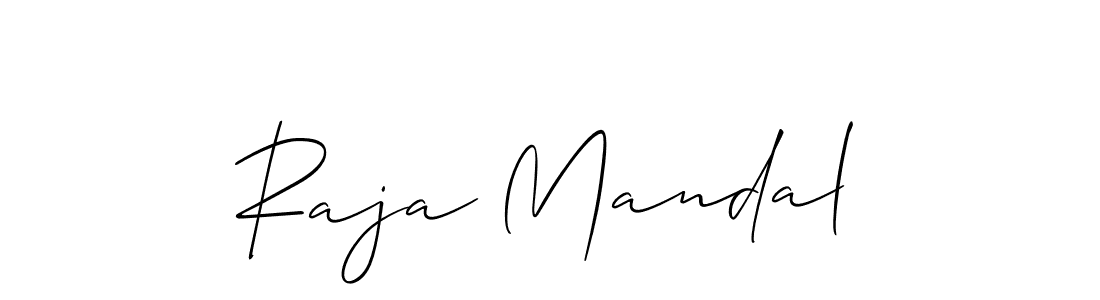 How to make Raja Mandal signature? Allison_Script is a professional autograph style. Create handwritten signature for Raja Mandal name. Raja Mandal signature style 2 images and pictures png