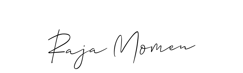 Best and Professional Signature Style for Raja Momen. Allison_Script Best Signature Style Collection. Raja Momen signature style 2 images and pictures png