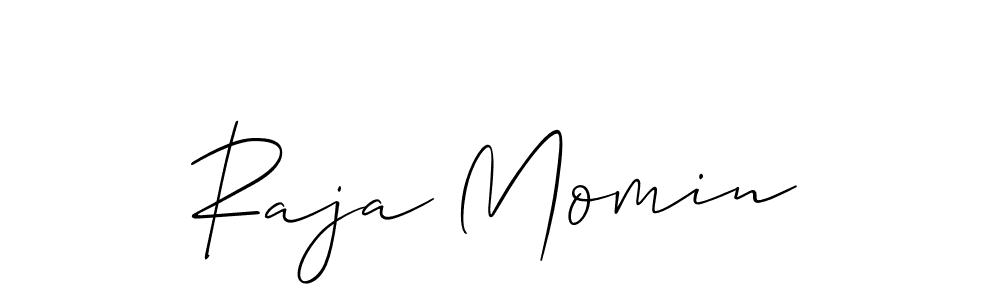 Also You can easily find your signature by using the search form. We will create Raja Momin name handwritten signature images for you free of cost using Allison_Script sign style. Raja Momin signature style 2 images and pictures png