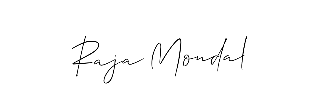 Also we have Raja Mondal name is the best signature style. Create professional handwritten signature collection using Allison_Script autograph style. Raja Mondal signature style 2 images and pictures png