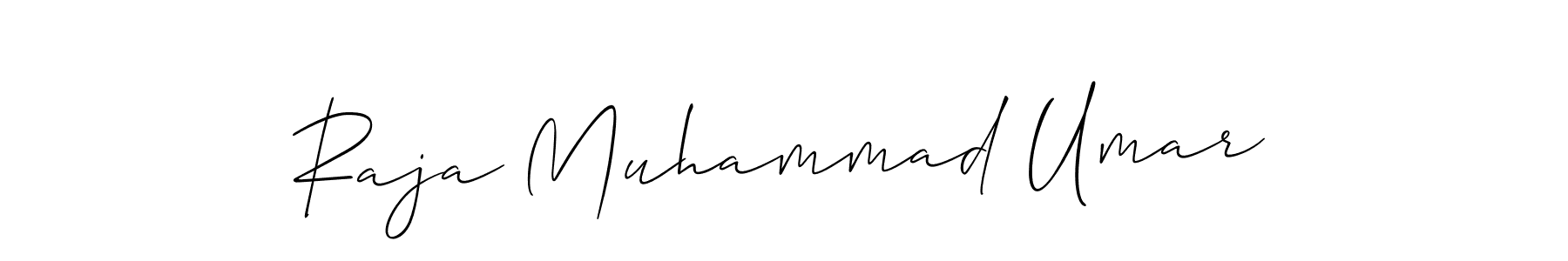 Also You can easily find your signature by using the search form. We will create Raja Muhammad Umar name handwritten signature images for you free of cost using Allison_Script sign style. Raja Muhammad Umar signature style 2 images and pictures png