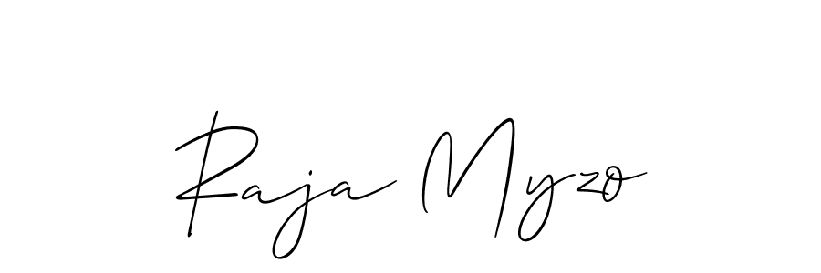 It looks lik you need a new signature style for name Raja Myzo. Design unique handwritten (Allison_Script) signature with our free signature maker in just a few clicks. Raja Myzo signature style 2 images and pictures png
