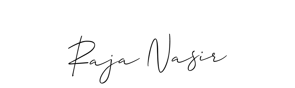 Design your own signature with our free online signature maker. With this signature software, you can create a handwritten (Allison_Script) signature for name Raja Nasir. Raja Nasir signature style 2 images and pictures png