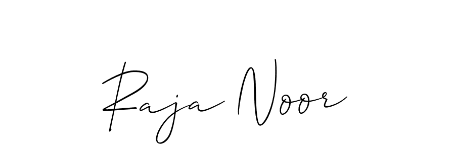 Also You can easily find your signature by using the search form. We will create Raja Noor name handwritten signature images for you free of cost using Allison_Script sign style. Raja Noor signature style 2 images and pictures png
