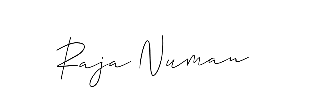 Also we have Raja Numan name is the best signature style. Create professional handwritten signature collection using Allison_Script autograph style. Raja Numan signature style 2 images and pictures png