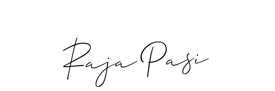 It looks lik you need a new signature style for name Raja Pasi. Design unique handwritten (Allison_Script) signature with our free signature maker in just a few clicks. Raja Pasi signature style 2 images and pictures png