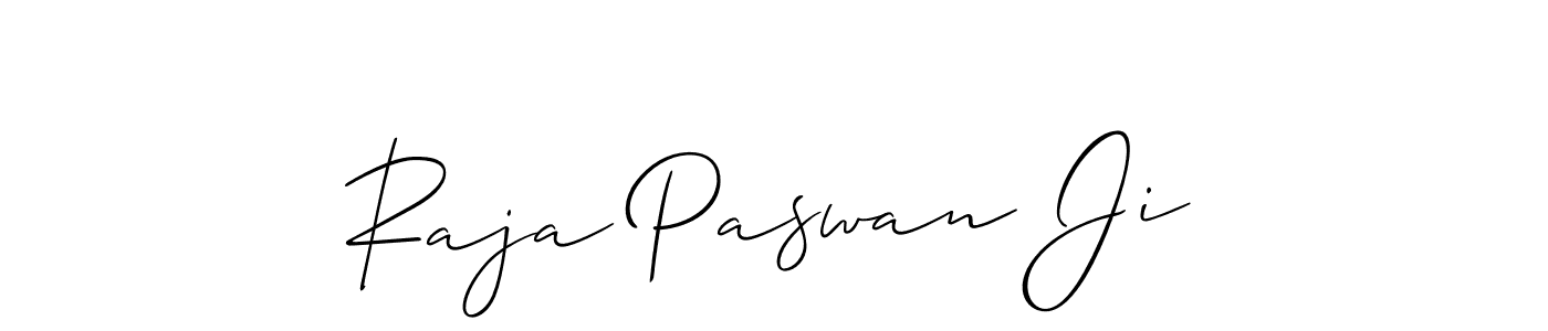 Design your own signature with our free online signature maker. With this signature software, you can create a handwritten (Allison_Script) signature for name Raja Paswan Ji. Raja Paswan Ji signature style 2 images and pictures png