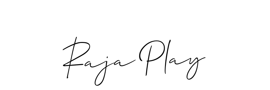 Best and Professional Signature Style for Raja Play. Allison_Script Best Signature Style Collection. Raja Play signature style 2 images and pictures png