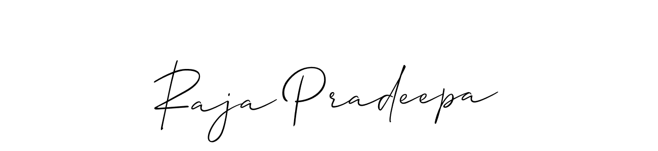 You can use this online signature creator to create a handwritten signature for the name Raja Pradeepa. This is the best online autograph maker. Raja Pradeepa signature style 2 images and pictures png