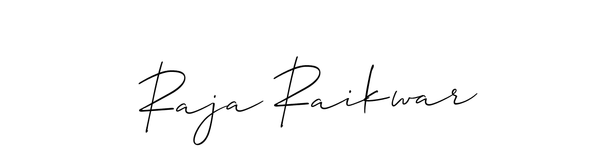 You can use this online signature creator to create a handwritten signature for the name Raja Raikwar. This is the best online autograph maker. Raja Raikwar signature style 2 images and pictures png
