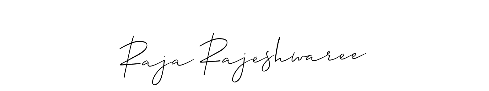 Design your own signature with our free online signature maker. With this signature software, you can create a handwritten (Allison_Script) signature for name Raja Rajeshwaree. Raja Rajeshwaree signature style 2 images and pictures png