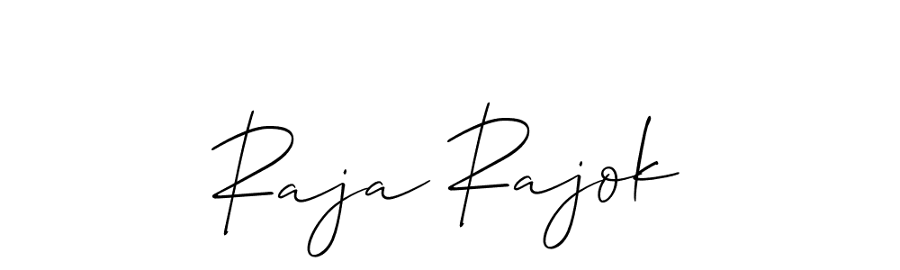 How to Draw Raja Rajok signature style? Allison_Script is a latest design signature styles for name Raja Rajok. Raja Rajok signature style 2 images and pictures png