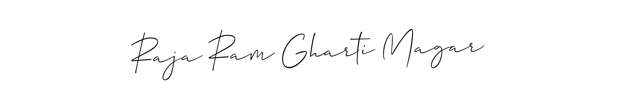 How to make Raja Ram Gharti Magar signature? Allison_Script is a professional autograph style. Create handwritten signature for Raja Ram Gharti Magar name. Raja Ram Gharti Magar signature style 2 images and pictures png