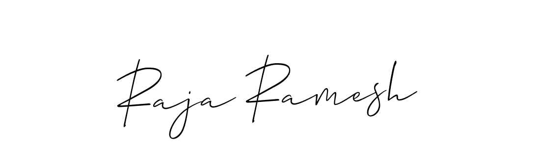 Also we have Raja Ramesh name is the best signature style. Create professional handwritten signature collection using Allison_Script autograph style. Raja Ramesh signature style 2 images and pictures png