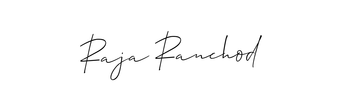 Make a beautiful signature design for name Raja Ranchod. With this signature (Allison_Script) style, you can create a handwritten signature for free. Raja Ranchod signature style 2 images and pictures png