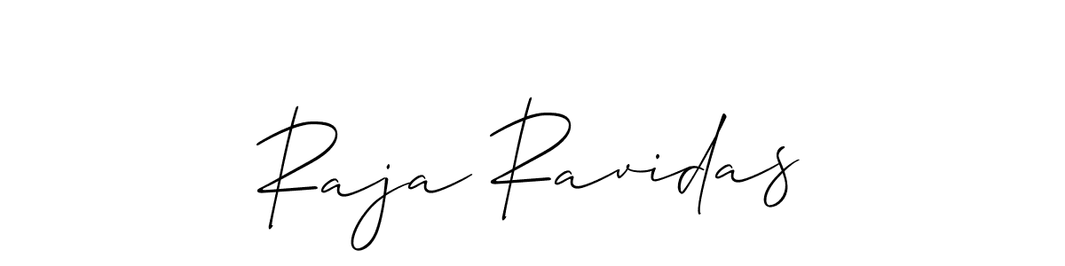 Use a signature maker to create a handwritten signature online. With this signature software, you can design (Allison_Script) your own signature for name Raja Ravidas. Raja Ravidas signature style 2 images and pictures png